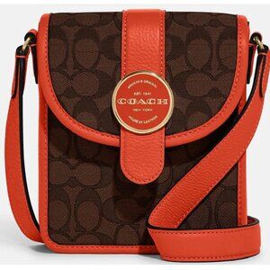 Coach Lonnie Crossbody Bag In Brown/Mango